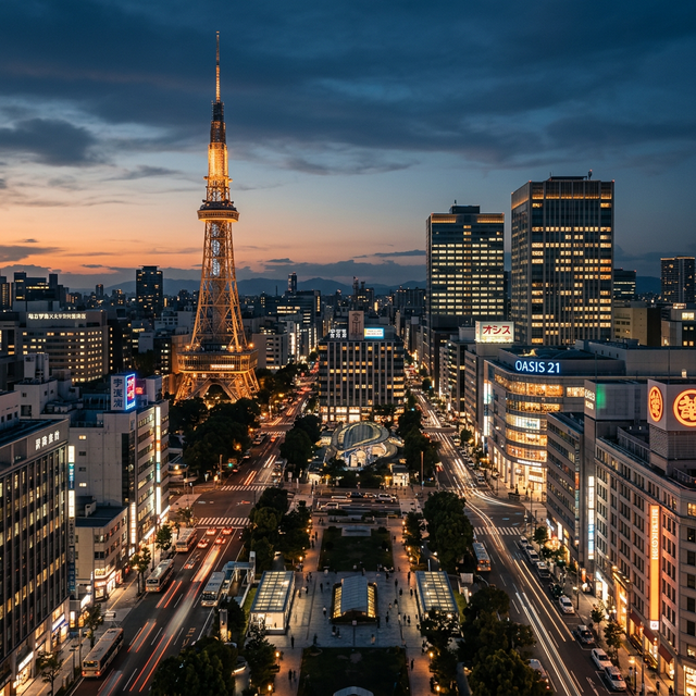 名古屋市中区の街並み